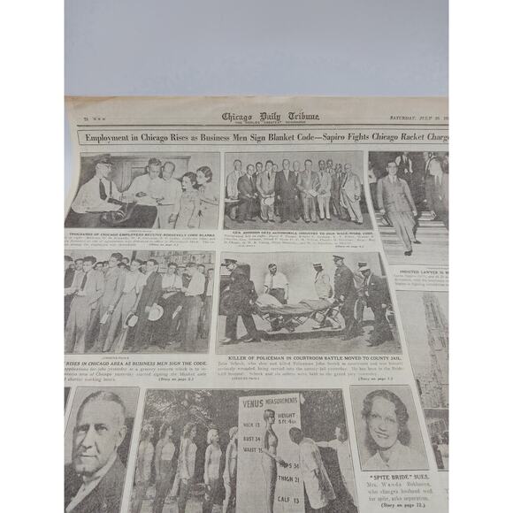 1933 Roosevelt Code Blanks Gen Johnson Automobile Industry Walter Chrysler Plane - Picture 1 of 16